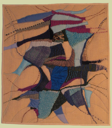 Image of quilt titled “Blues Riff” by Barbara O’Steen